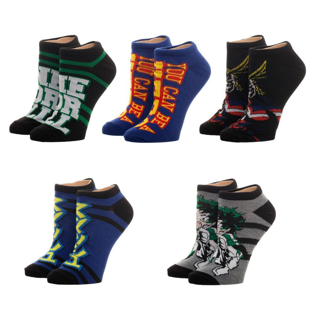 MY HERO ACADEMIA 5 PAIR ANKLE SOCKS