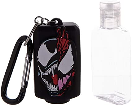 Venom-Carnage Rubber Keychain with Hand Sanitizer Bottle Holder