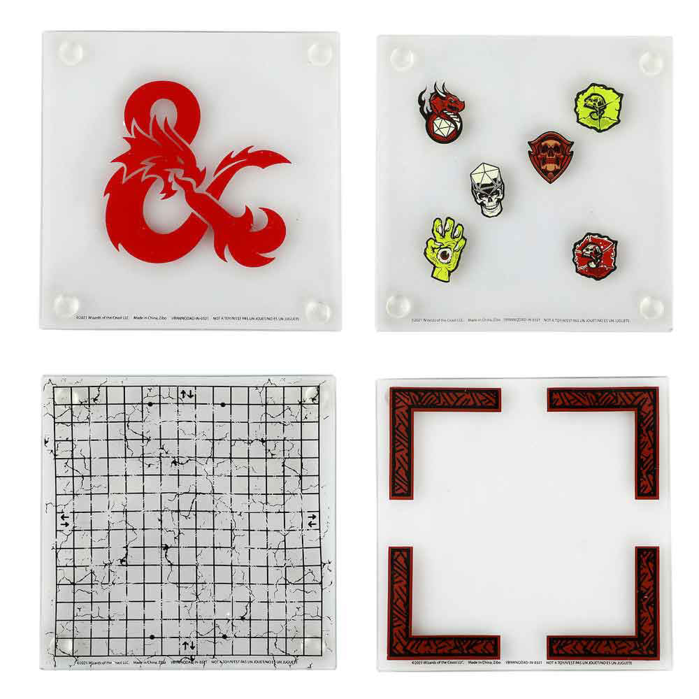 Dungeons & Dragons Stacking Glass Coasters Set of 4